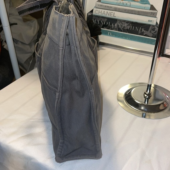 HERMES Fourre Tout MM Canvas Tote Handbag Gray GUC - Picture 5 of 13